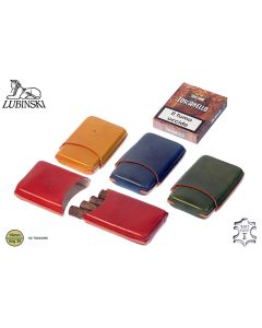 PORTASIGARI LUBINSKI ASTUCCIO PIATTO IN CUOIO PER 4 MEZZI SIGARI TOSCANI TOSCANELLO MB250934