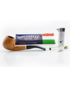 PIPA SAVINELLI PRIMO FUMO 636 KS APPLE CURVA LISCIA CON FILTRO E KIT ACCESSORI P288-636-KIT