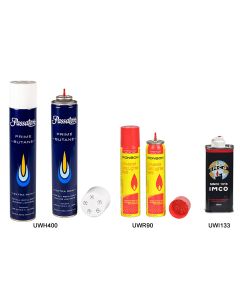 RICARICA REFILL GAS BUTANO E  BENZINA PER ACCENDINI UWH-UWI