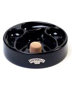 POSACENERE POSA PIPA BATTI PIPA SAVINELLI 3 POSTI NERO IN CERAMICA W1008-NERO