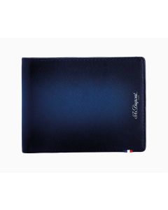 PORTAFOGLIO S.T. DUPONT ATELIER PELLE BLU 6 CARTE DI CREDITO 190410