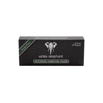 FILTRI PIPA WHITE ELEPHANT CARBONE ATTIVO 9 MM 20 PZ TWE020AC9S