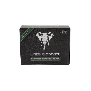 FILTRI PIPA WHITE ELEPHANT CARBONE ATTIVO 9 MM CONFEZIONE 40 PZ TWE040AC9S