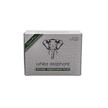 FILTRI PIPA WHITE ELEPHANT SCHIUMA DI MARE SEPIOLITE NATURALE 9 MM CONFEZIONE 40 PZ TWE040NM9S