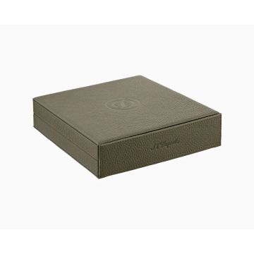SCATOLA PORTASIGARI HUMIDOR S.T. DUPONT DA VIAGGIO IN PELLE VERDE KAKI 001356