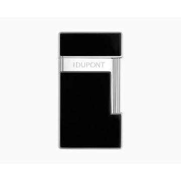 S.T. DUPONT SLIMMY SHINY BLACK CHROME LIGHTER