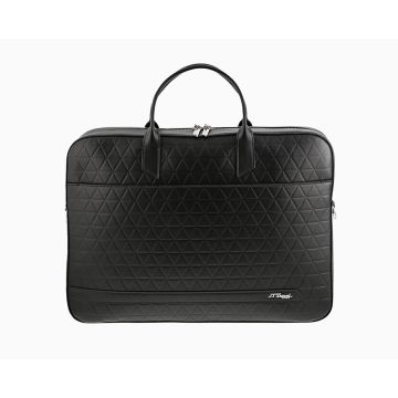 S.T. DUPONT FIREHEAD BLACK LEATHER BRIEFCASE BAG 160005