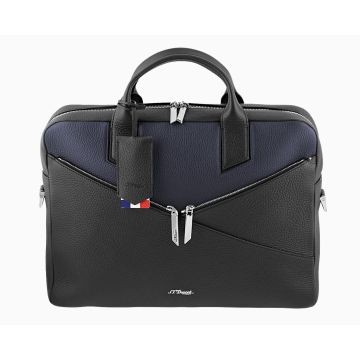 BORSA PORTADOCUMENTI S.T. DUPONT NEO CAPSULE PELLE MARTELLATA BLU/NERA 181341