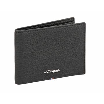 PORTAFOGLIO S.T. DUPONT NEO CAPSULE PELLE MARTELLATA NERA 6 CARTE DI CREDITO 180202