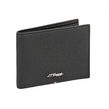 PORTAFOGLIO S.T. DUPONT NEO CAPSULE PELLE MARTELLATA NERA 8 CARTE DI CREDITO 180205