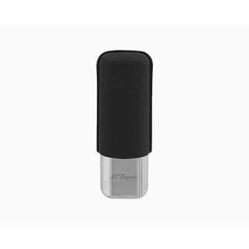 PORTASIGARI S.T. DUPONT 2 SIGARI BASE METALLO PELLE MARTELLATA NERA 183260