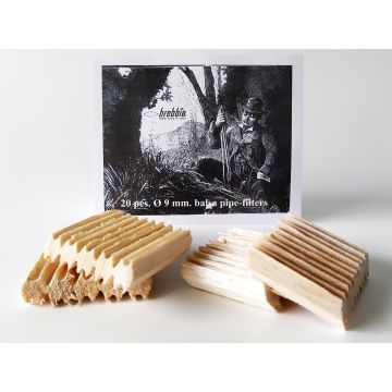 FILTRI PER PIPA IN BALSA BREBBIA DA 9 MM CONFEZIONE DA 20 PZ 19020