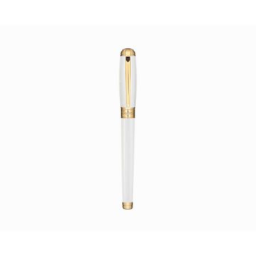 S.T. DUPONT LINE D MEDIUM ROLLERPEN PEARL WHITE/YELLOW GOLD 412109M PEN 412109M