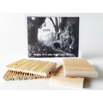 FILTRI PER PIPA IN BALSA BREBBIA 6 MM CONFEZIONE DA 40 PZ 19021