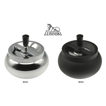 POSACENERE LUBINSKI A MOLLA GRANDE BOMBATO IN METALLO DA TAVOLO E0523-E0524 E0523-E0524