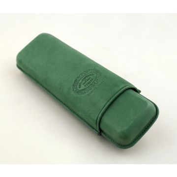 PORTASIGARI ASTUCCIO HABANOS HOYO DE MONTERREY 2025 VERDE IN PELLE PER DUE SIGARI ACC226