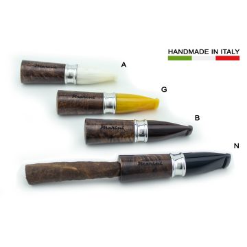 BOCCHINO PER SIGARO TOSCANO FUMA TOSCANO MARINI CON VERA IN ALLUMINIO M453