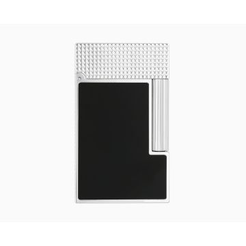 ACCENDINO S.T. DUPONT LIGNE 2 MICRO PUNTA DIAMANTE PALLADIO LACCATO NERO OPACO C16602N