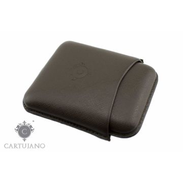 PORTASIGARI ASTUCCIO TOSCANELLO CARTUJANO PER QUATTRO AMMEZZATI TOSCANI IN PELLE SAFFIANO MARRONE CJ4AT-PSTM