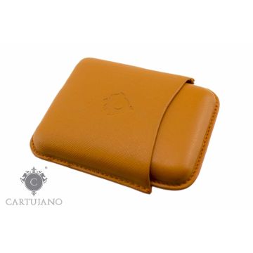 PORTASIGARI ASTUCCIO TOSCANELLO CARTUJANO PER QUATTRO AMMEZZATI TOSCANI IN PELLE SAFFIANO SENAPE CJ4AT-PSAS