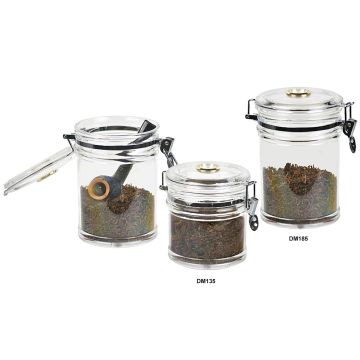 VASO PORTA TABACCO LUBINSKI IN METACRILATO CON UMIDIFICATORE E IGROMETRO DM135-DM185