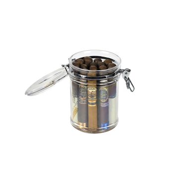 VASO PORTASIGARI GIARA HUMIDOR LUBINSKI IN METACRILATO CON IGROMETRO DM185-1