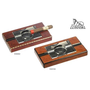 POSASIGARO POSACENERE LUBINSKI IN LEGNO E CRISTALLO E44062-E44164