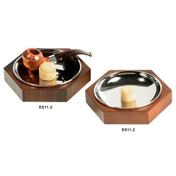 POSACENERE BATTIPIPA POSA PIPA LUBINSKI ESAGONALE IN MOGANO E PALISSANDRO E511