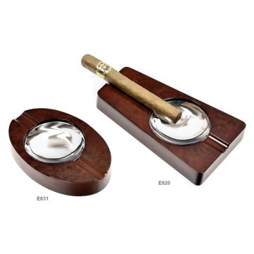 POGGIA SIGARO LUBINSKI OVALE METRONOMO IN NOCE E820-E831