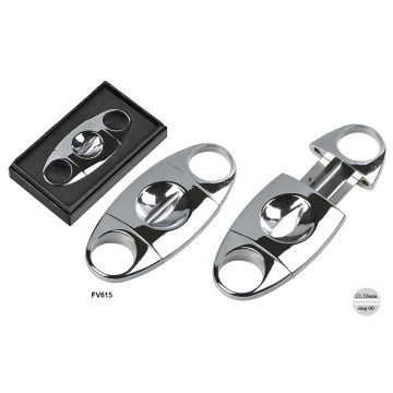 TAGLIASIGARI LUBINSKI SPUNTASIGARI OVALE LAMA TAGLIO A V RING 60 CROMATO FV615