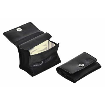 PORTA TABACCO BUSTA LUBINSKI MAGNET IN PELLE NAPPA NERO I350
