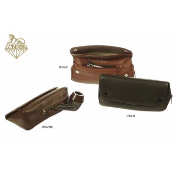 BORSELLO PORTA PIPA E TABACCO LUBINSKI IN PELLE DI NAPPA I704