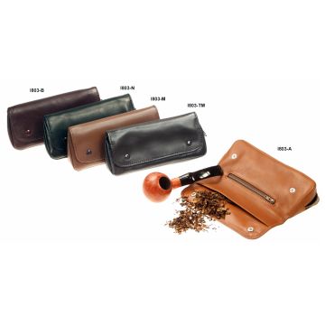 BORSA PICCOLA PORTATABACCO E PIPA LUBINSKI IN PELLE DI VITELLO CON 2 BOTTONI I803 I803