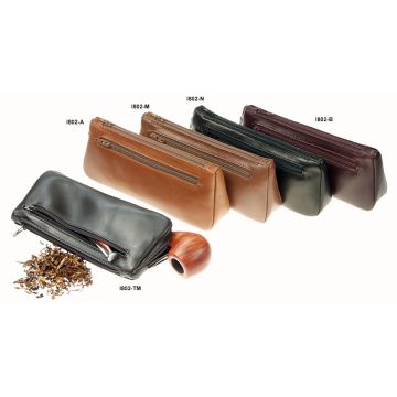BORSA PORTA PIPA E TABACCO LUBINSKI IN PELLE DI VITELLO 3 TASCHE I802