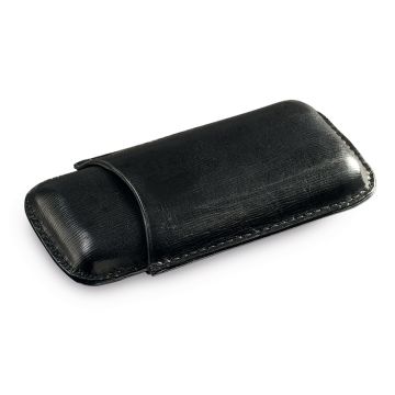 PORTASIGARI ROBUSTO EGOIST 2 PEZZI LISCIO NERO JK08008