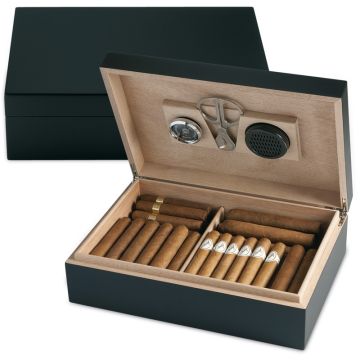 SCATOLA PORTASIGARI HUMIDOR EGOIST KIT 25 SIGARI NERO JK00451