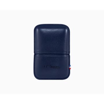 S.T. DUPONT LIGNE 2 LIGHTER CASE BLUE LEATHER 183073 183073