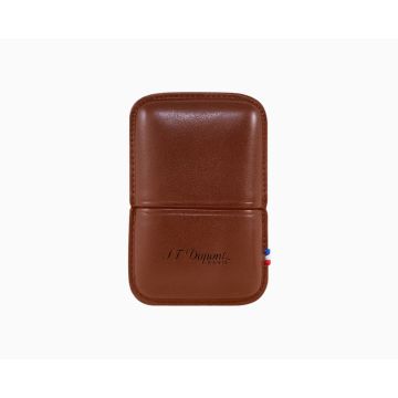 S.T. DUPONT LIGNE 2 LIGHTER CASE BROWN LEATHER 183071 183071