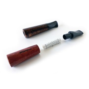 BOCCHINO PER SIGARO TOSCANO FUMA TOSCANI MARINI RADICA E METACRILATO FILTRO 9 MM - DIAMETRO 11 MM M511