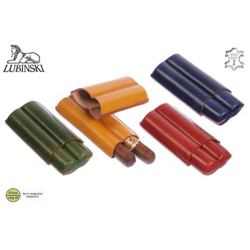 PORTASIGARI LUBINSKI IN CUOIO DA TASCA PER 2 SIGARI ROBUSTO MA1232