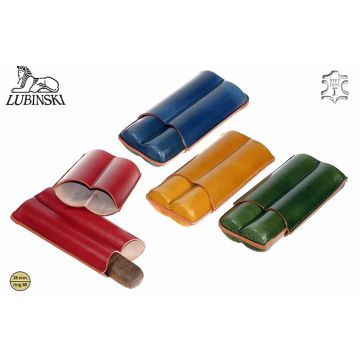 PORTASIGARI LUBINSKI IN CUOIO DA TASCA PER 2 SIGARI DOUBLE ROBUSTO XXL MB1332