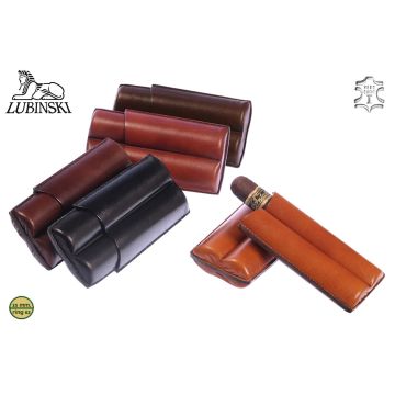 PORTASIGARI LUBINSKI SAGOMATO IN CUOIO DA TASCA PER 2 SIGARI DOUBLE ROBUSTO XXL MB1382