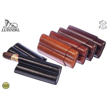PORTASIGARI LUBINSKI SAGOMATO IN CUOIO DA TASCA PER 2 SIGARI DOUBLE TORO MB1582