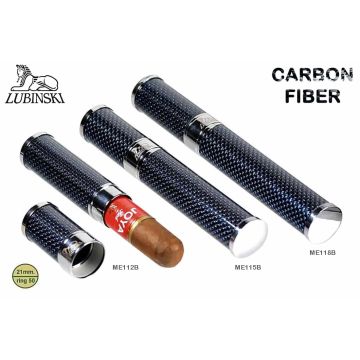 PORTASIGARI LUBINSKI DA TASCA PER 1 SIGARO FIBRA DI CARBONIO BLU ME1B ME1B