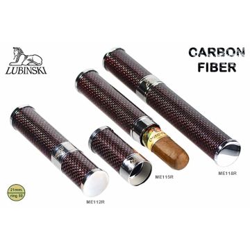 PORTASIGARI LUBINSKI DA TASCA PER 1 SIGARO FIBRA DI CARBONIO ROSSO ME1R ME1R