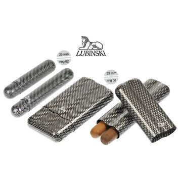 PORTASIGARI LUBINSKI FIBRA DI CARBONIO-TITANIO ARGENTO MFTA MFTA