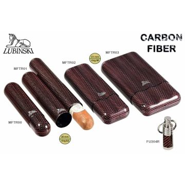 PORTASIGARI LUBINSKI FIBRA DI CARBONIO-TITANIO ROSSO MFTR MFTR