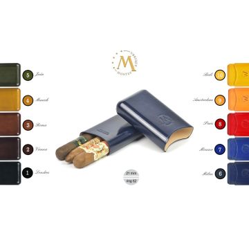 PORTASIGARI MONTES UBRIQUE PER 3 SIGARI ROBUSTO IN CUOIO LISCIO MZ523