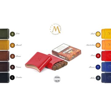 PORTASIGARI MONTES UBRIQUE PER 4 SIGARI MEZZI TOSCANI IN CUOIO LISCIO MZ364