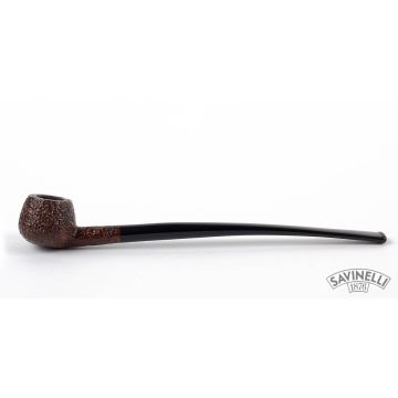 PIPA SAVINELLI CHURCHWARDEN 313 PRINCE SEMICURVA RUSTICATA MARRONE P124ZBM-313